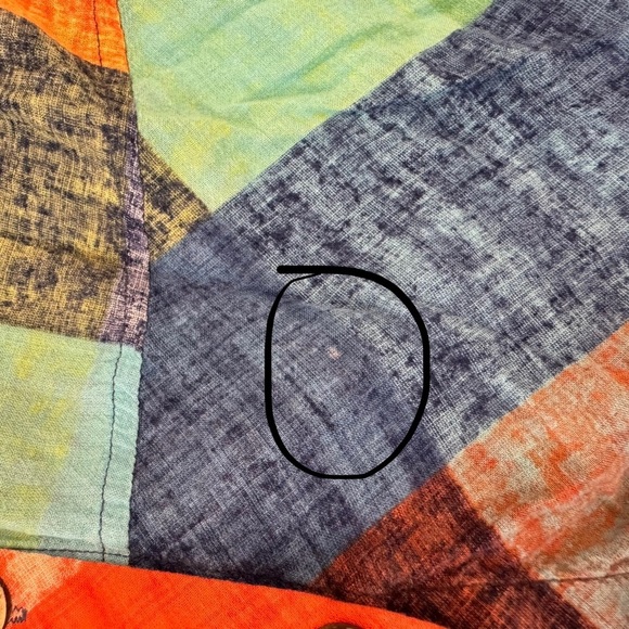 Terra SJ Apparel Colorful Button-Up Shirt Artsy Lagenlook Lightweight M - Picture 2 of 7